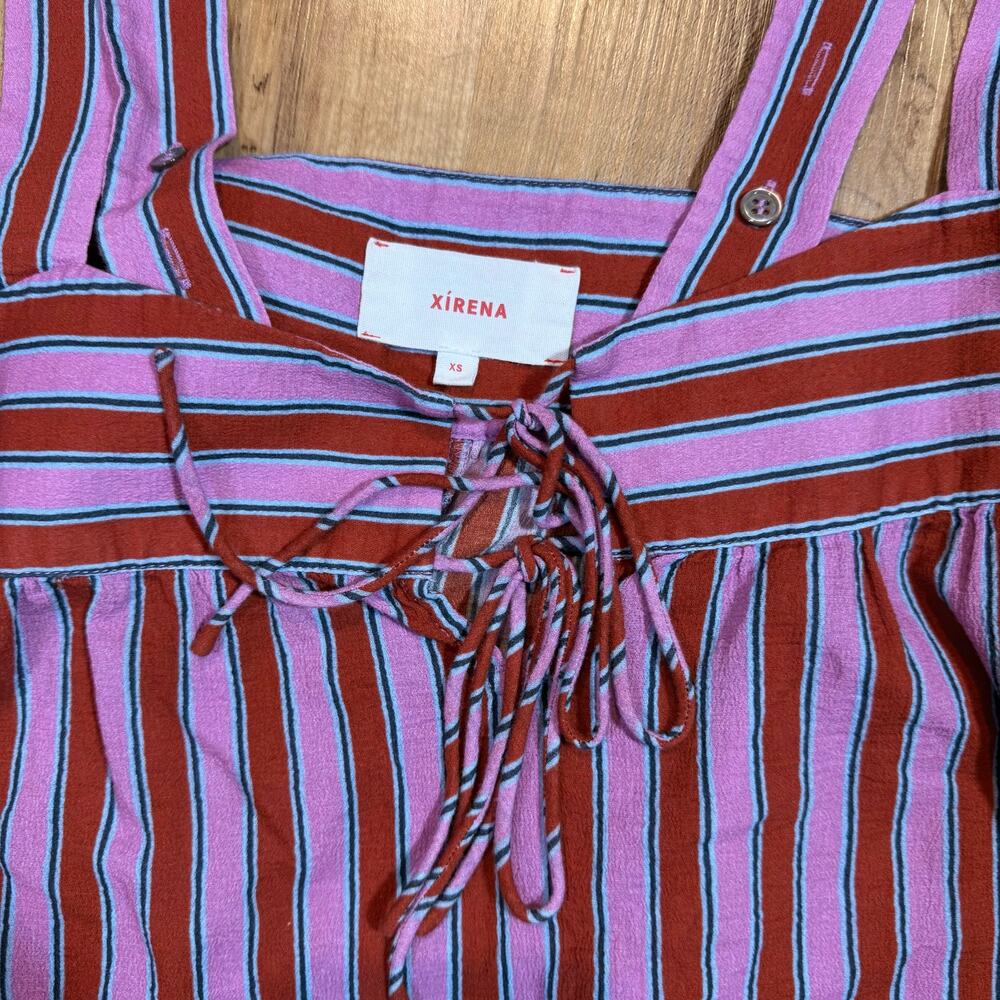 Xirena Kyra Berry Stripes Pink Cotton Light Pajama Summer Tank Top Size XS - Picture 3 of 7
